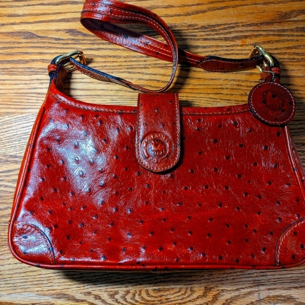 Los Robles Polo Time Leather Shoulder Bag w/ accent buckles&Tags GREAT CONDITION